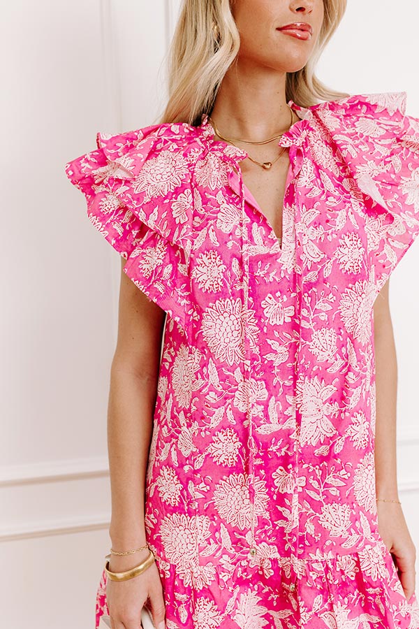 Garden Glance Floral Mini Dress in Blush Image 3 pink Sonoma Charm Floral Midi Dress 