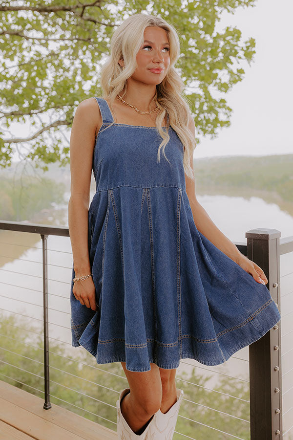 Darling Glance Denim Mini Dress Image 2