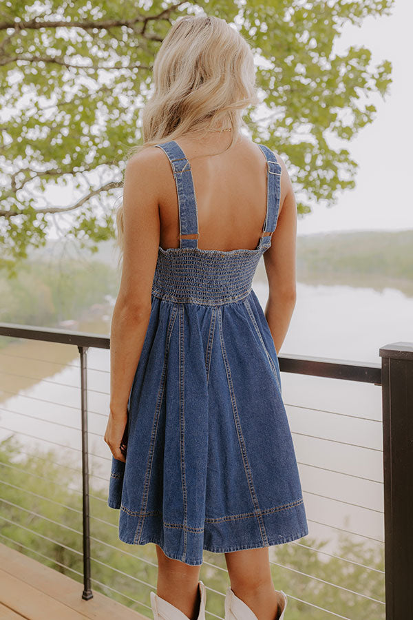 sachin and babi light blue dress Light Wash Nasty Gal Eyelet Denim Dress main image 0