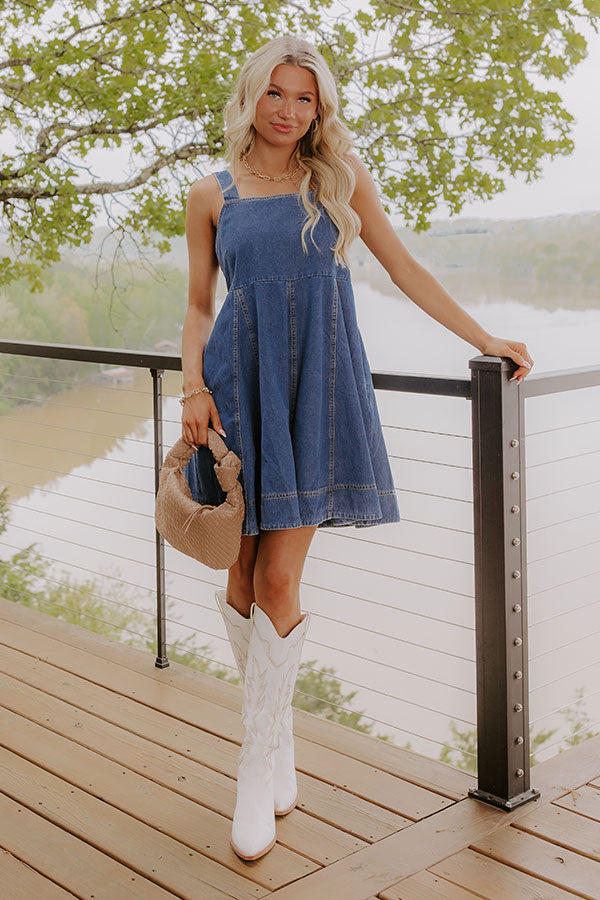 Darling Glance Denim Mini Dress Image 5