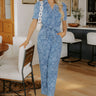 Garden Galore Denim Jacquard Jumpsuit Image 1