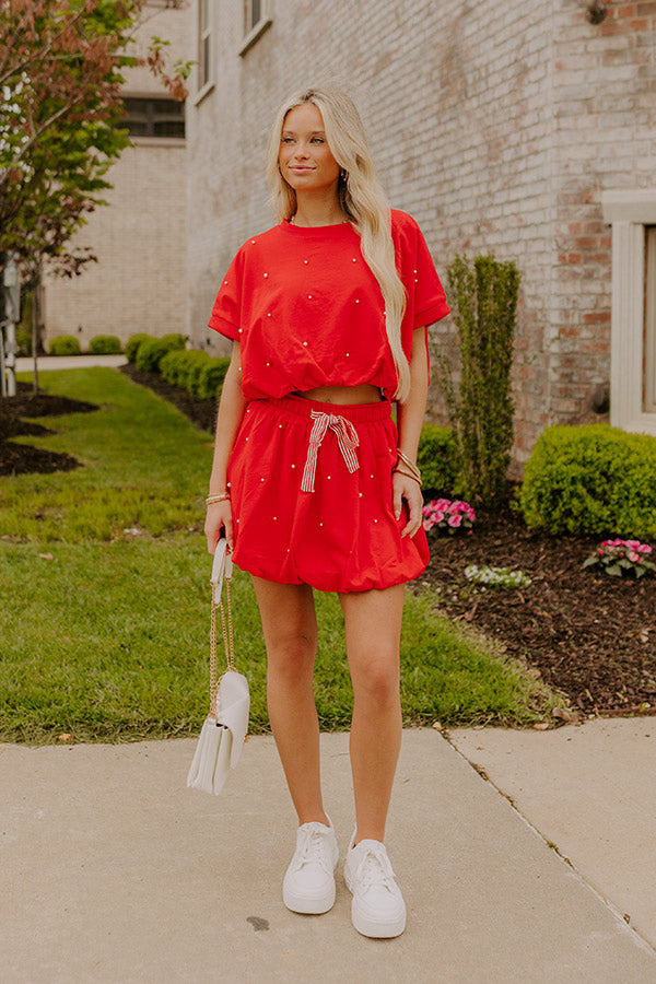 Belle of the Parade High Waist Embellished Mini Skirt Image 1