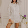 Gals' Brunch Embroidered Button Down Mini Dress Image - 1