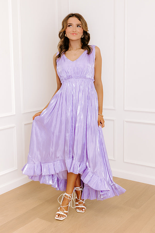 Evening Charm Satin Midi Dress Image 1