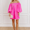 Social Hour Chic Off Shoulder Mini Dress in Pink Image 1