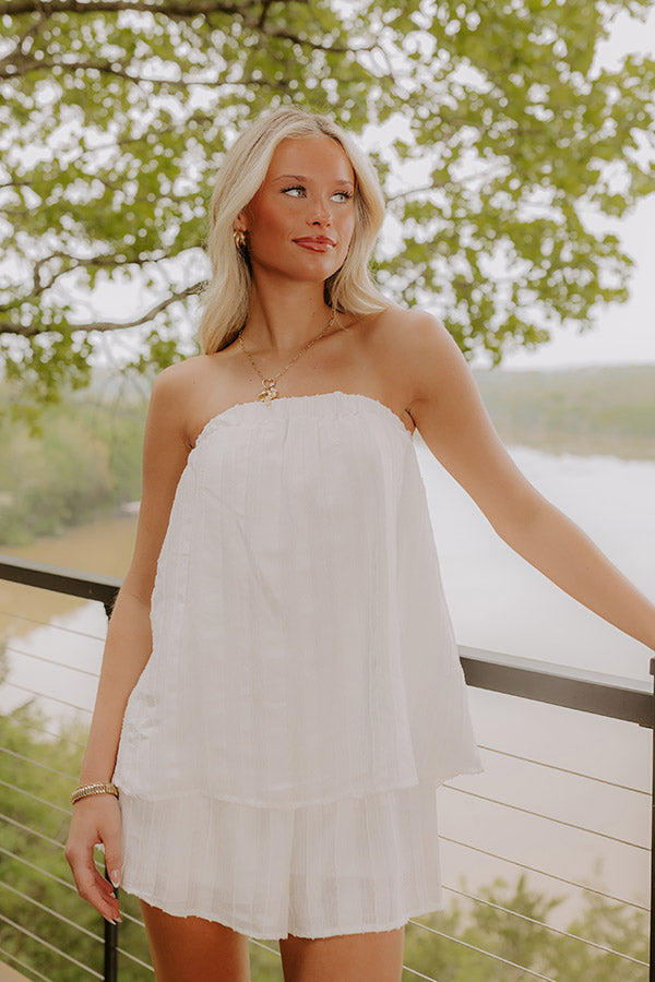 Cocktails First Romper in White Image 2