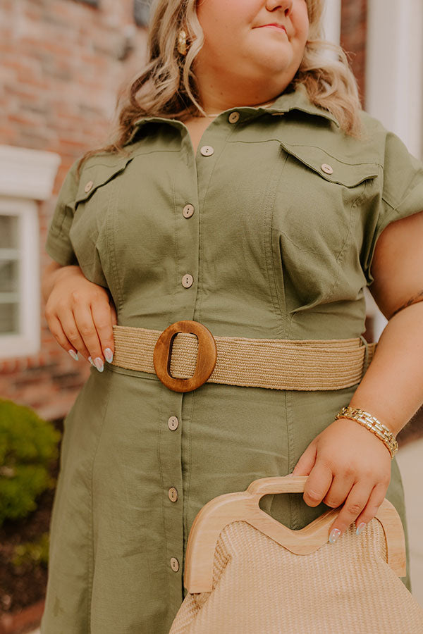 Chic Cityscape Button Down Midi Dress Curves Image 2