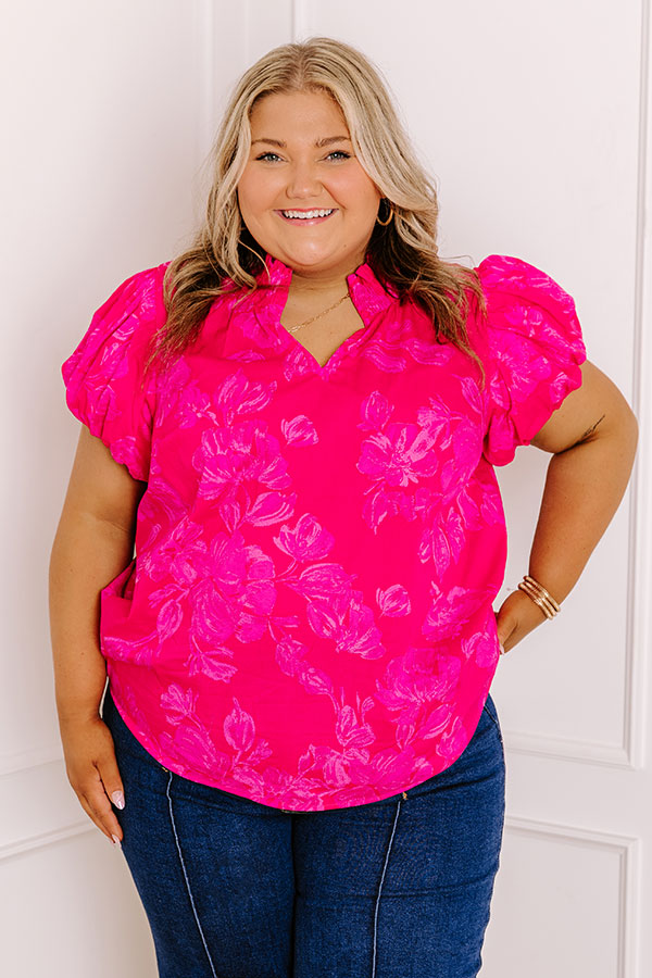 Pretty In Blooms Floral Top Curves Image 4