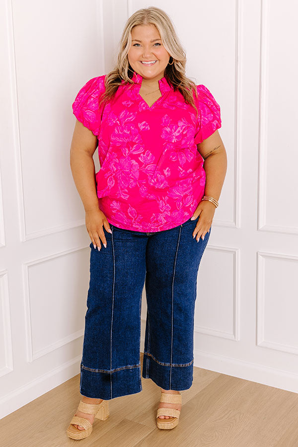 Pretty In Blooms Floral Top Curves Image 5
