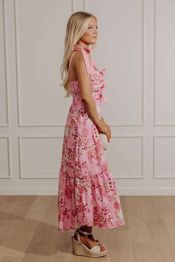 Sunny Blooms Floral Midi Dress Image - 4