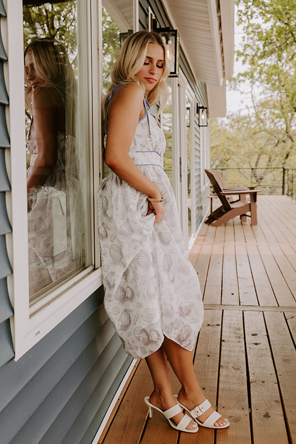 Coastal Vibes Organza Midi Dress Image 4