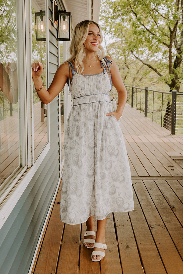 Coastal Vibes Organza Midi Dress Image 1