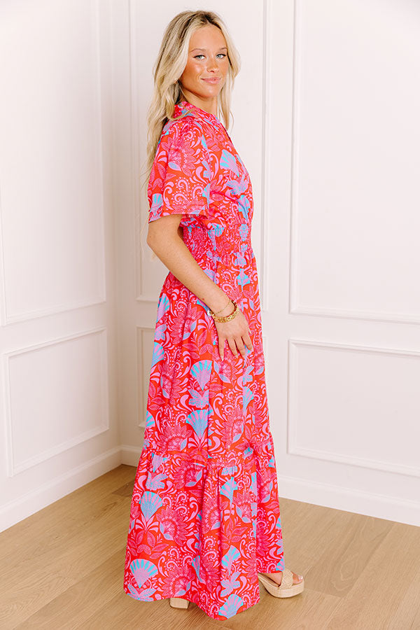 Brunch Babe Floral Maxi Dress in Red XL / pink Brunch Babe Floral Maxi Dress in Red XL / pink