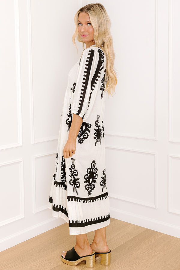 Playa Del Perfection Midi Dress in Cream Image 2