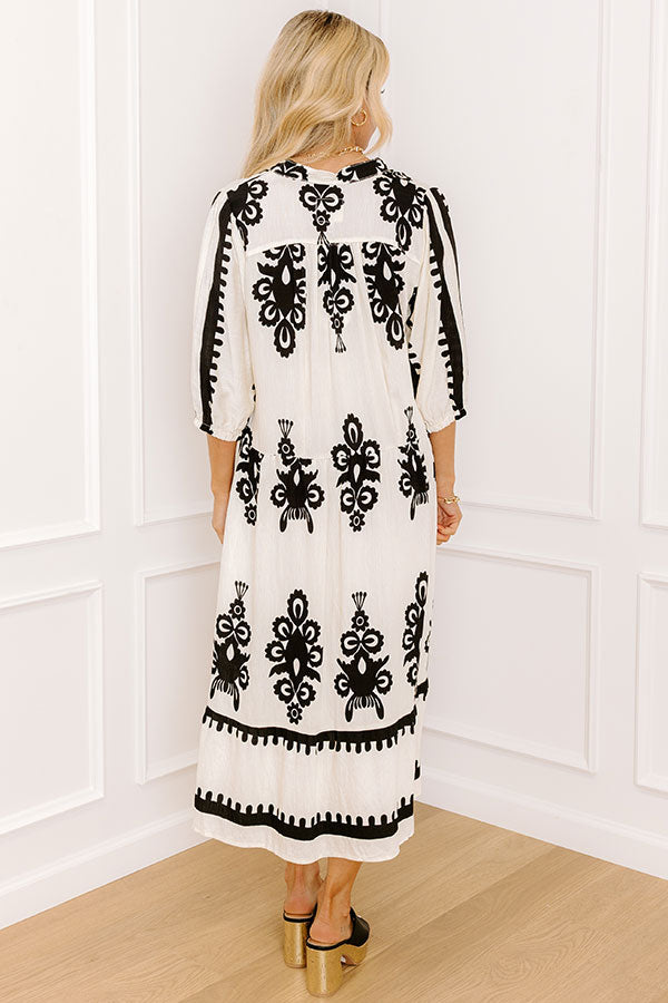 Playa Del Perfection Midi Dress in Cream Image 3