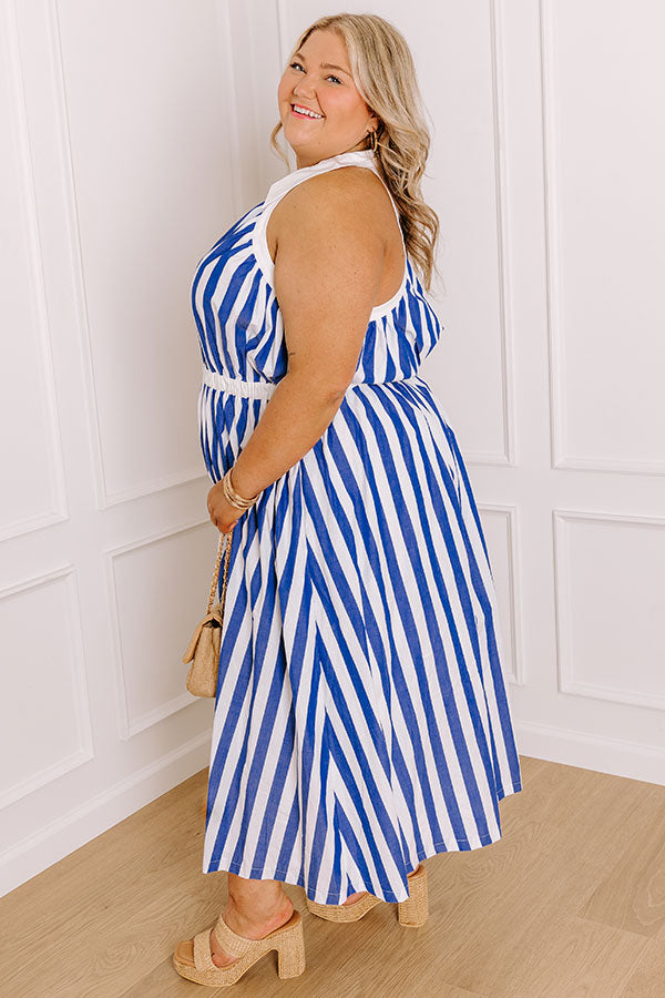 Sail Away Stripe Midi Dress Curves Image 3