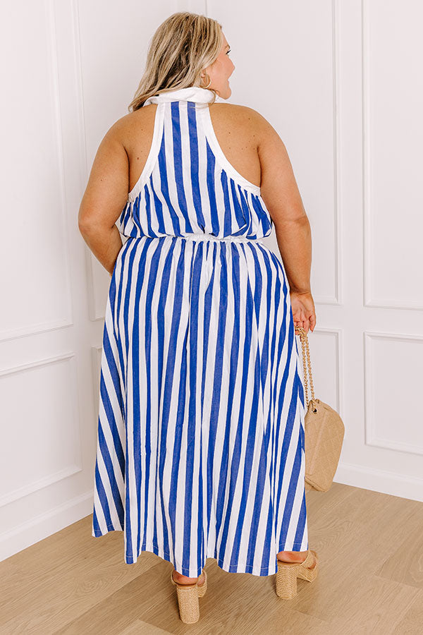 Sail Away Stripe Midi Dress Curves Image 4