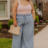 The Olive High Waist Wide Leg Chambray Pants Curves Image 1