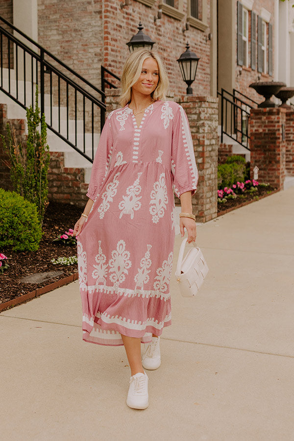 Playa Del Perfection Midi Dress in Dusty Purple Image 3