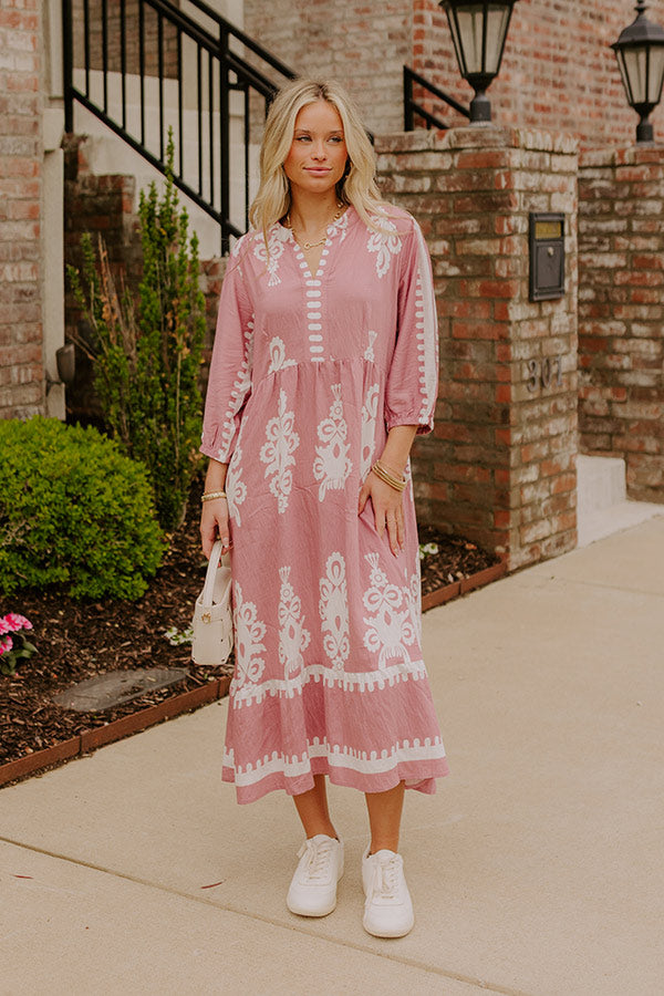 Playa Del Perfection Midi Dress in Dusty Purple Image 1