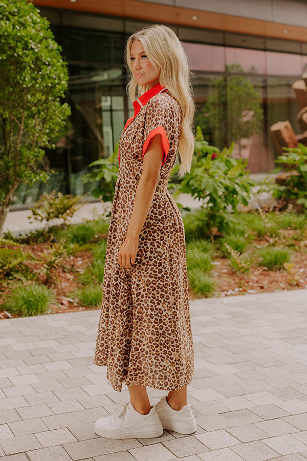 Chic Statement Button Down Midi Dress Image 3