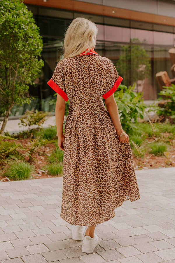 Chic Statement Button Down Midi Dress
