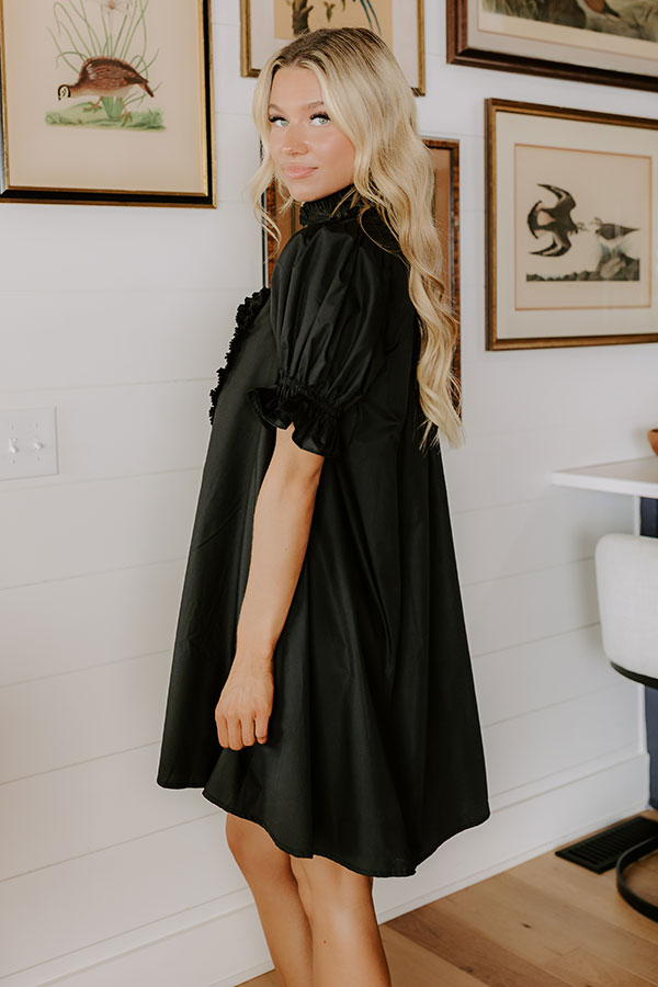 Sweet Energy Pleated Mini Dress in Black Image 4