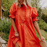 Sweet Energy Pleated Mini Dress in Tangerine Image 1