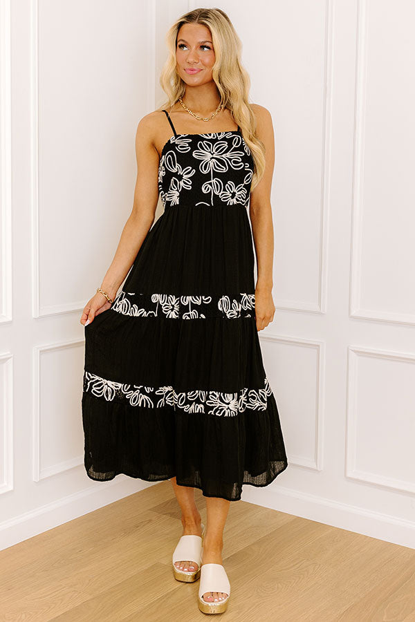 Resort Views Floral Embroidered Midi Dress Image 2