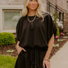 Everyday Chic Bubble Top in Black Image 1