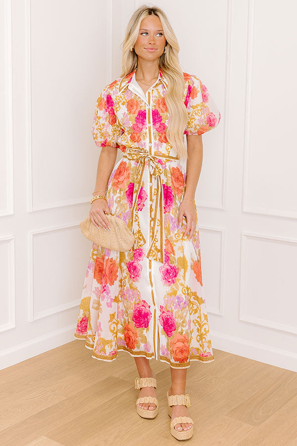 Twilight Trellis Floral Midi Dress Image 1