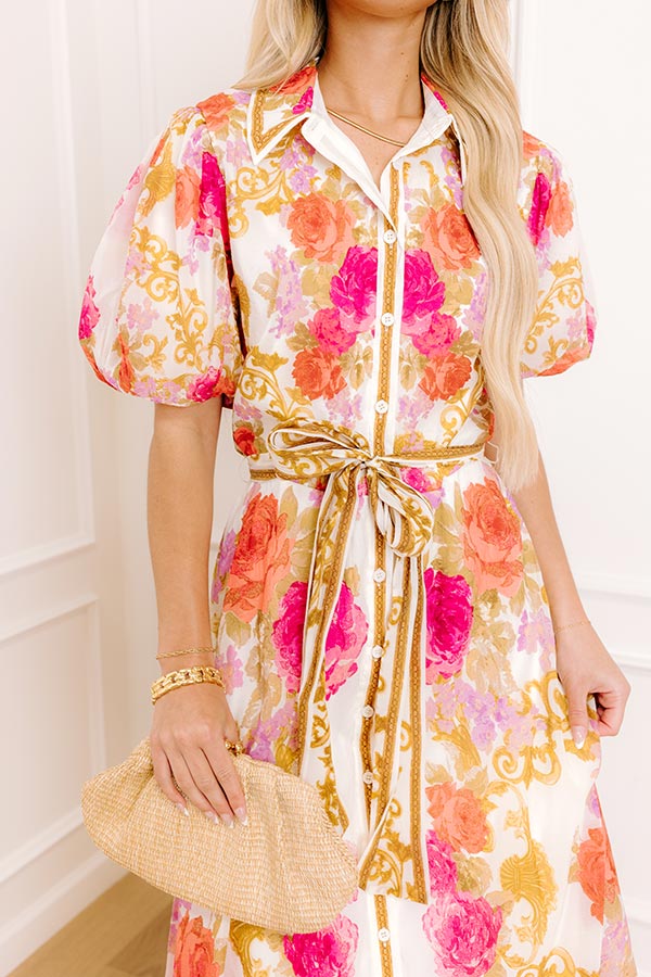 Twilight Trellis Floral Midi Dress Image 2