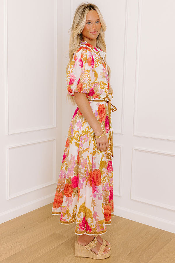 Twilight Trellis Floral Midi Dress Image 4