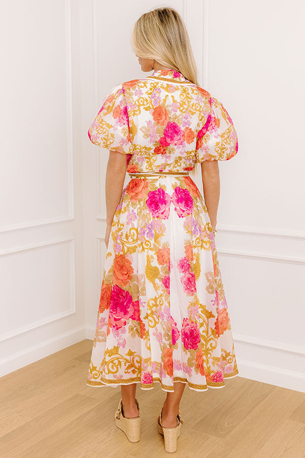 Twilight Trellis Floral Midi Dress Image 5