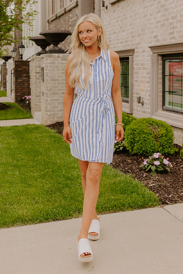 Yacht Club Social Stripe Mini Dress Image 2