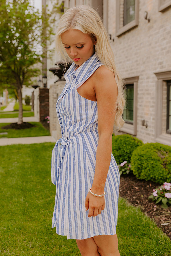 Yacht Club Social Stripe Mini Dress Image 3