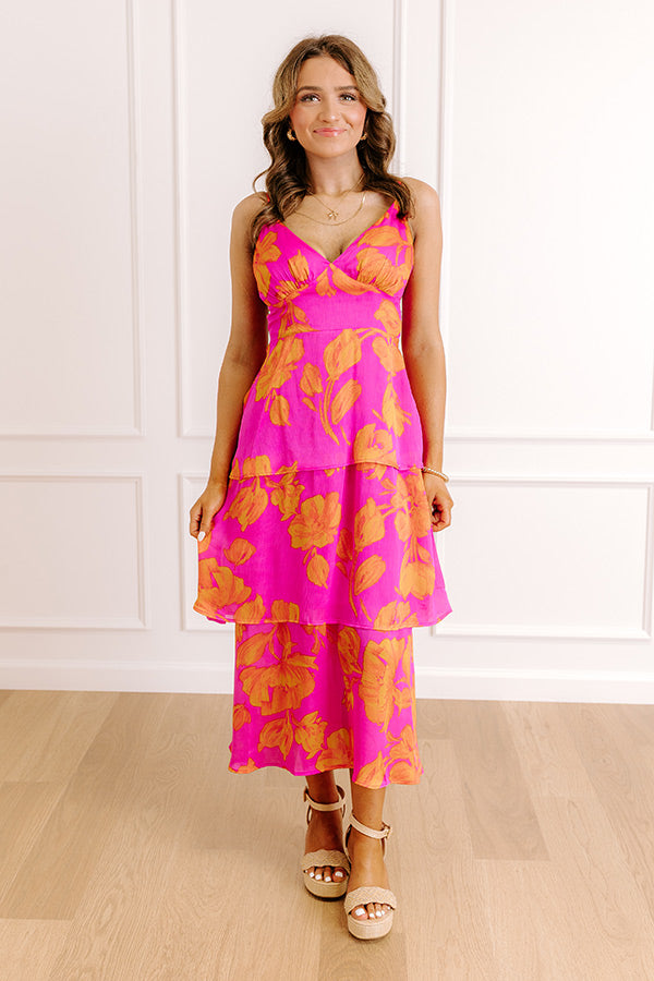 Serene Energy Floral Midi Dress Image 4