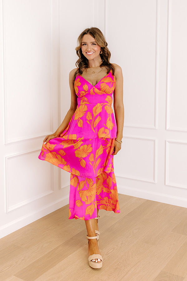 Serene Energy Floral Midi Dress Image 1