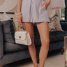The Sam High Waist Stripe Skort in Blue Image - 1