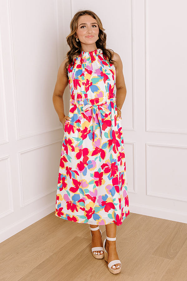 Sunny Disposition Floral Midi Dress Image 3
