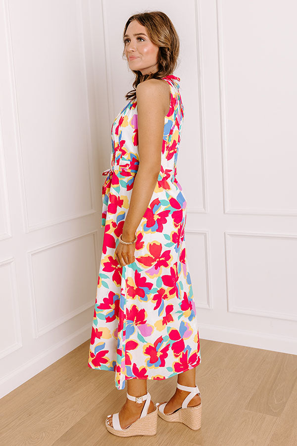 Sunny Disposition Floral Midi Dress Image 4