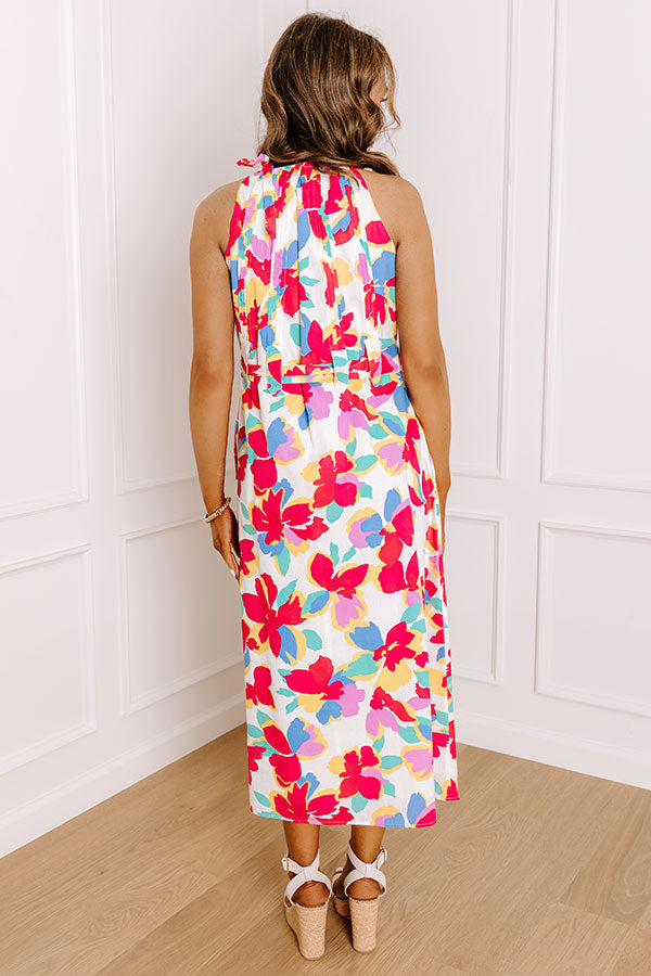 Sunny Disposition Floral Midi Dress Image 5