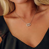 Sweet Smile Cubic Zirconia Necklace in Silver Image - 1