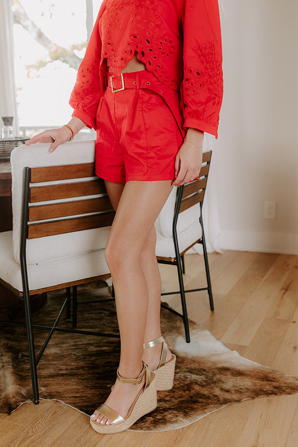 Small Town Parade High Waist Shorts Image 2