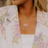 Sweet Smile Cubic Zirconia Necklace in Gold Image 1