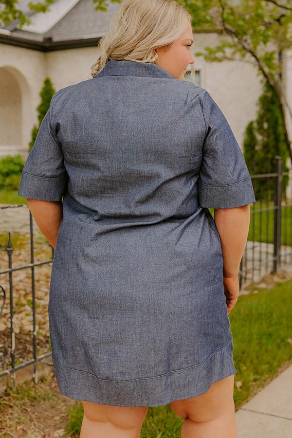 grey chambray dress The Colette Chambray Mini