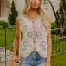 Boho Lifestyle Floral Knit Vest Top Image 1