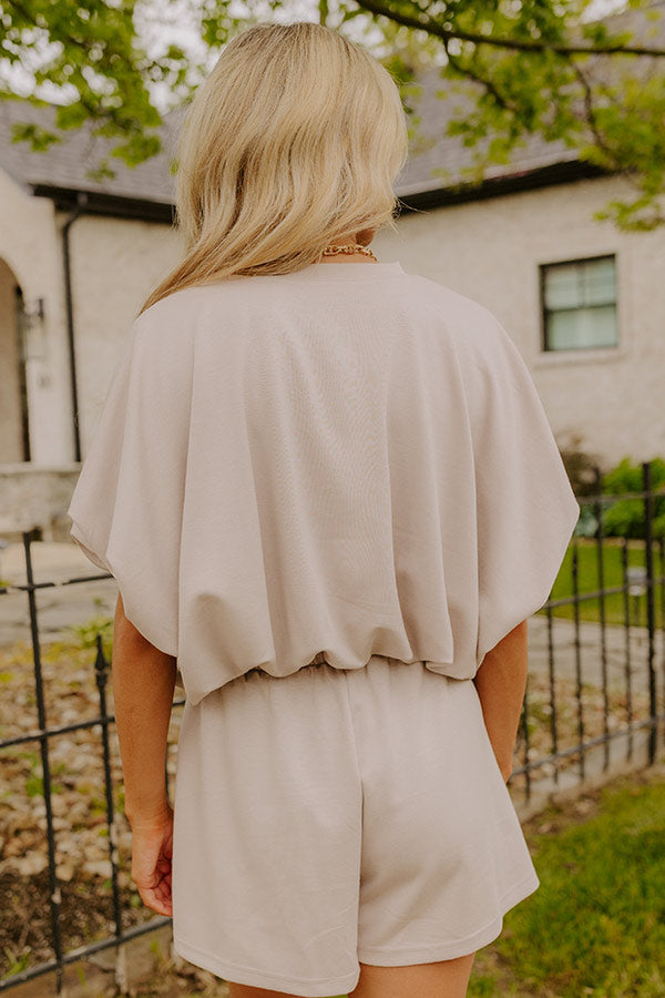 Everyday Chic Bubble Top in Taupe Image 5