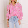 French Bistro Floral Button Up Top Image 1