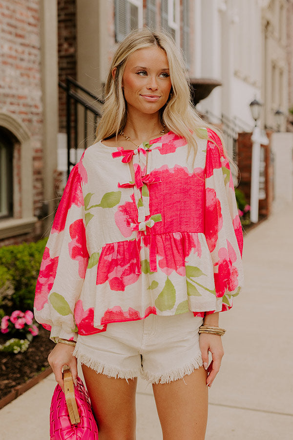 Garden Party Cutie Front Tie Top Image 3